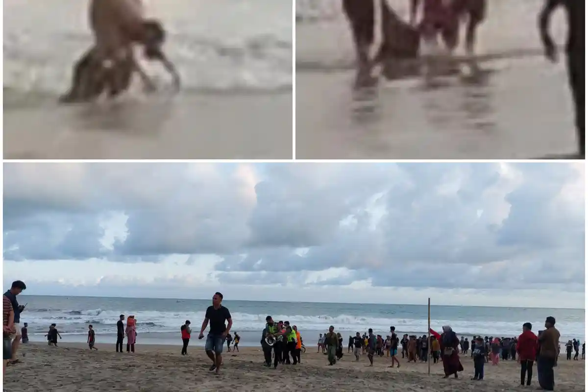 Aksi Heroik Paman Tolong 2 Keponakan Digulung Ombak di Pantai Soge, Endingnya Nasib Sang Paman Tewas