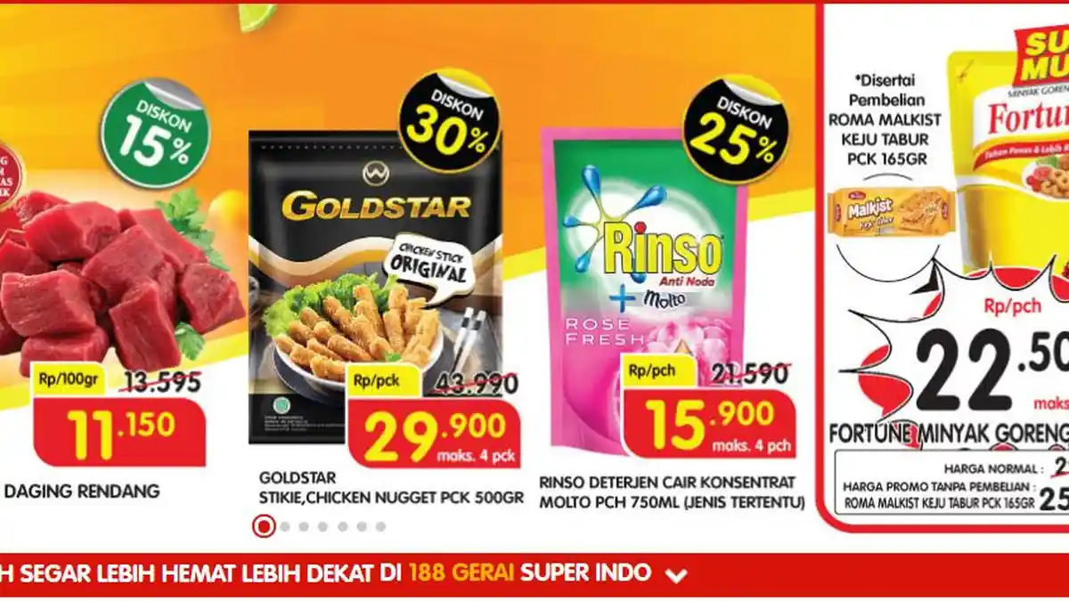 Promo Superindo Hari Ini 6 Maret 2021, Susu UHT Rp12.500, Detergen 1,8KG Rp26.900, Aneka Snack
