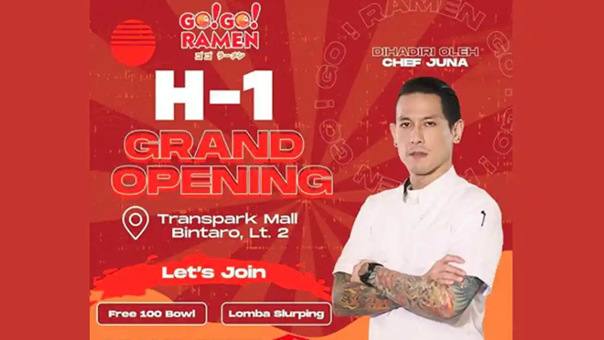 Chef Juna Buka Kedai Ramen Baru 'Go Go Ramen', Sediakan Berbagai Menu Ramen dengan Harga Terjangkau