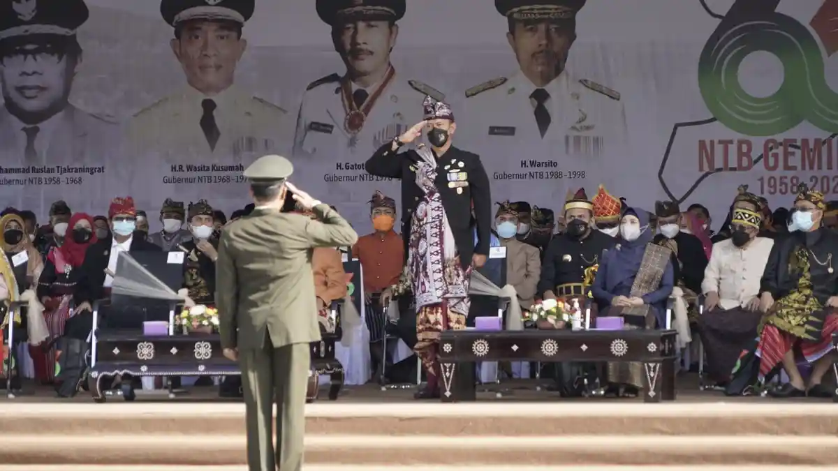 Danrem 162/WB Brigjen TNI Ahmad Rizal Ramdhani Pimpin Upacara HUT ke-63 NTB Sekaligus Pamitan