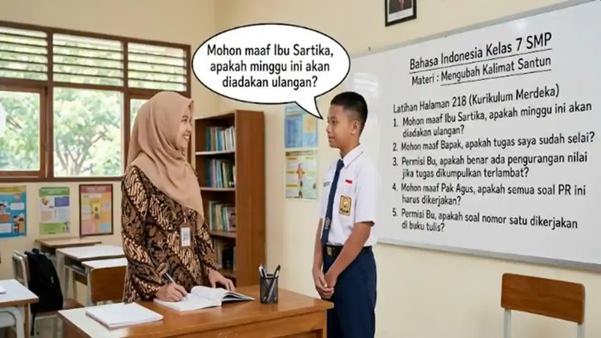 Kunci Jawaban Bahasa Indonesia Kelas 7 SMP Halaman 218 Kurikulum Merdeka Revisi