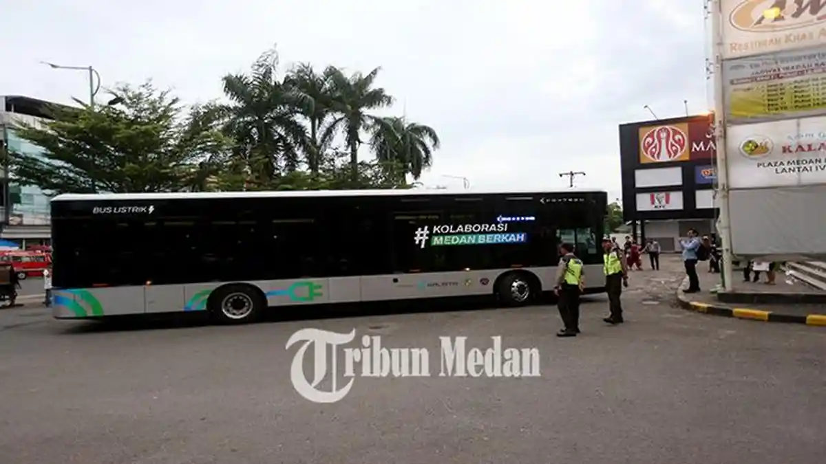 JADWAL Lengkap Keberangkatan Bus Listrik Gratis Pemko Medan, Mulai Pukul 06.30 WIB