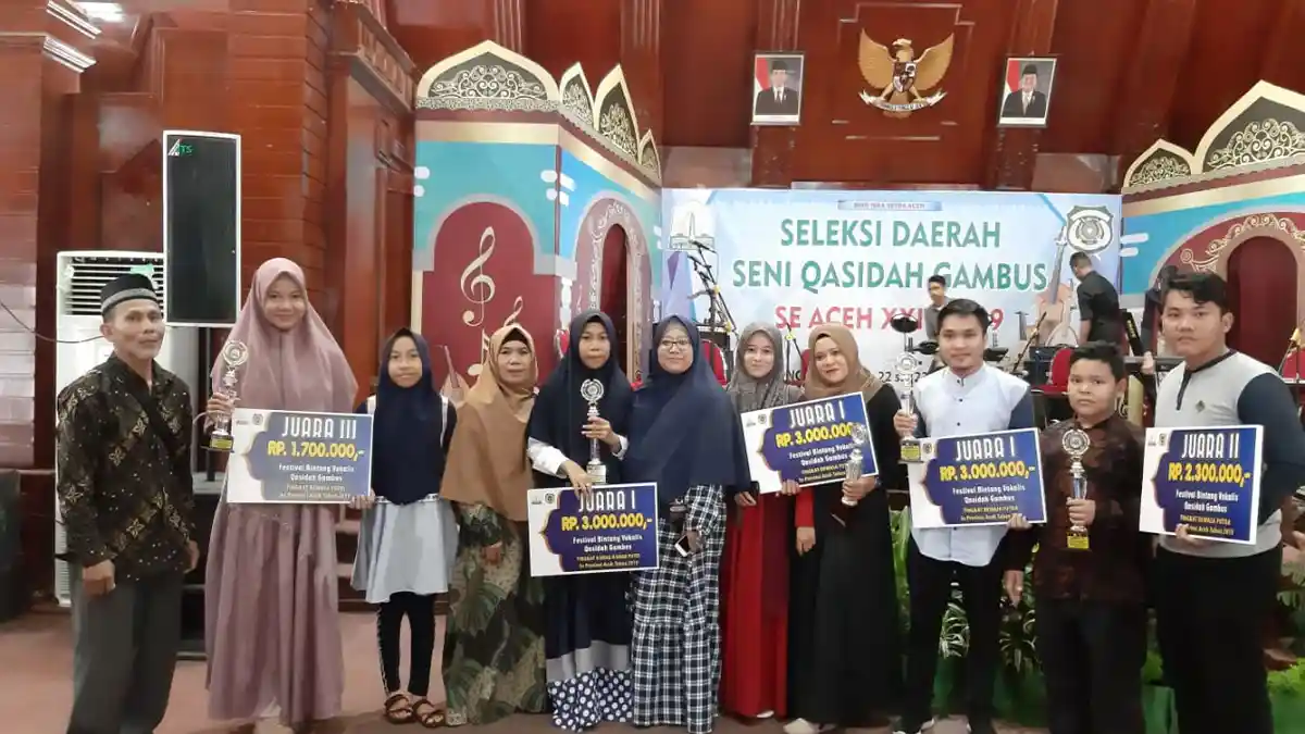 Aceh Singkil Raih Juara Umum Lomba Qasidah Gambus Tingkat Aceh