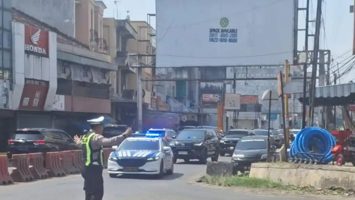 Polres Pringsewu Kawal Kunjungan Wamensos RI Agus Jabo Priyono