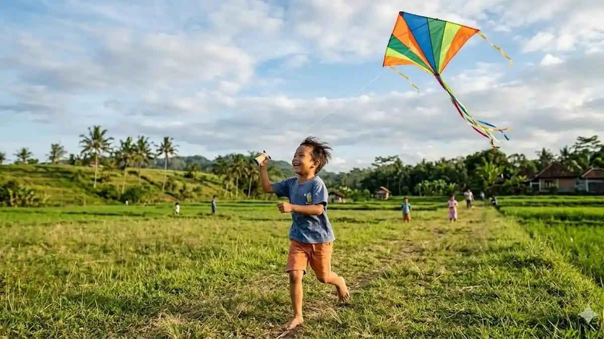 Biasanya Pertanda Baik, namun Ini Arti Anak Kecil Main Layangan Menurut ...