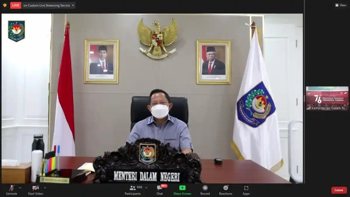 Mendagri Berharap Pelaksanaan Vaksinasi dan PTM di Babel Bisa Dicontoh di Tempat Lain