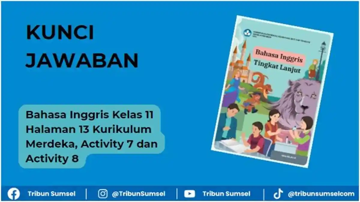 Kunci Jawaban Bahasa Inggris Kelas 11 Halaman 13 Kurikulum Merdeka, Activity 7 dan Activity 8