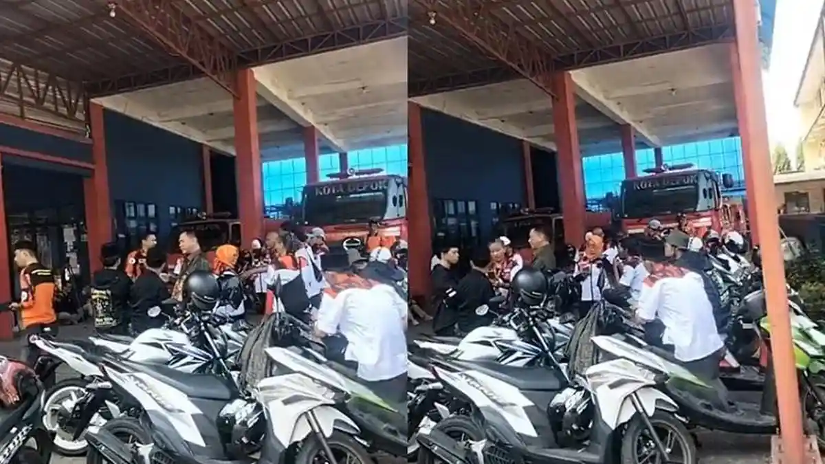 Dukung Petugas yang Viralkan Kondisi Sarpras, Anggota Ormas Datangi Kantor Damkar UPT Cimanggis