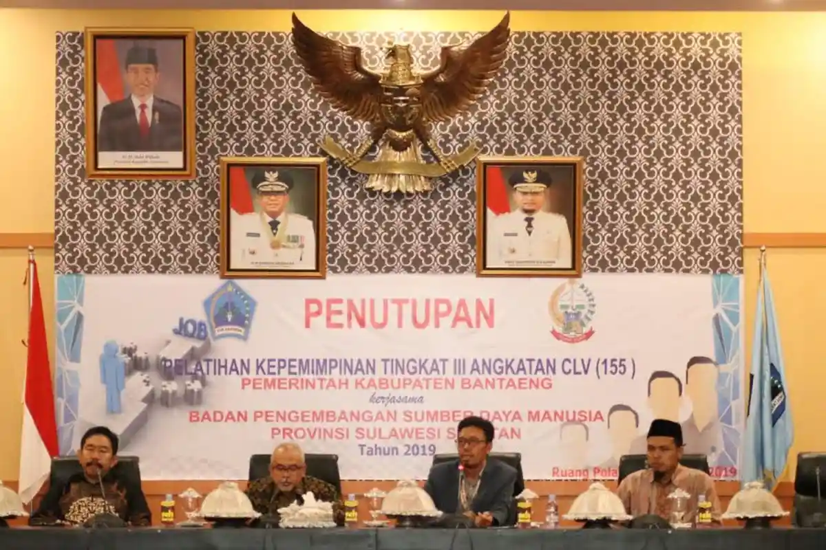 Diklatpim III angkatan CLV 155 Resmi Ditutup, Ini Pesan Wakil Bupati Bantaeng
