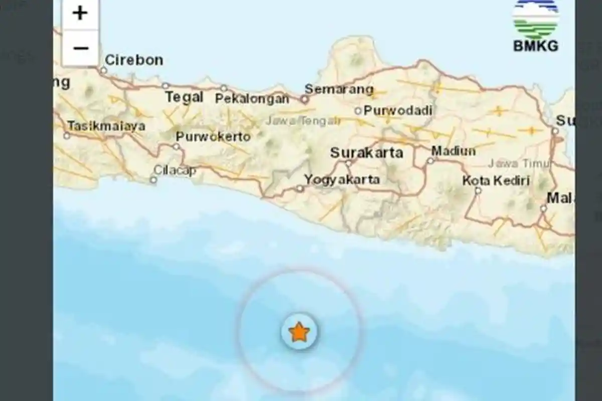 Gempa Bumi Malam Ini di Yogyakarta, Pusat Guncangan di Laut, Berikut Info BMKG Jogja