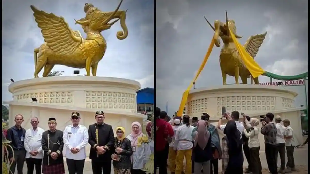 Pemprov Kaltim Rogoh Kocek Hampir Rp2 Miliar Buat Dua Patung Lembuswana di Samarinda