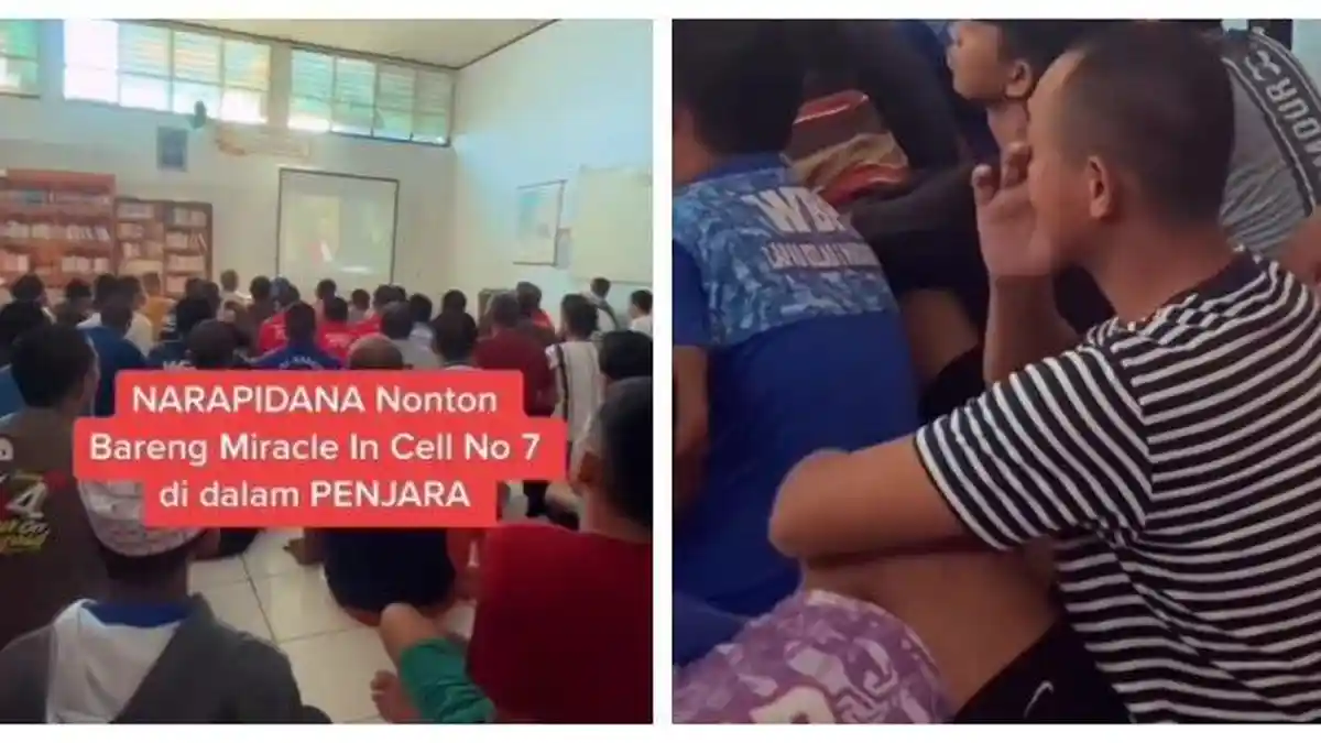 SUASANA HARU Nobar Film Miracle in Cell No 7 di Dalam Penjara, Puluhan Napi Makassar Nangis Massal