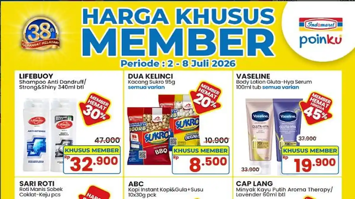 Promo Indomaret 4-5 Juli Harga Khusus Member, Hemat 45 Persen Vaseline Gluta Hya Serum Rp19.900 - Pos-kupang.com