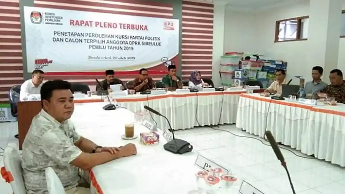 KIP Aceh Tetapkan 20 Calon Anggota DPRK Simeulue