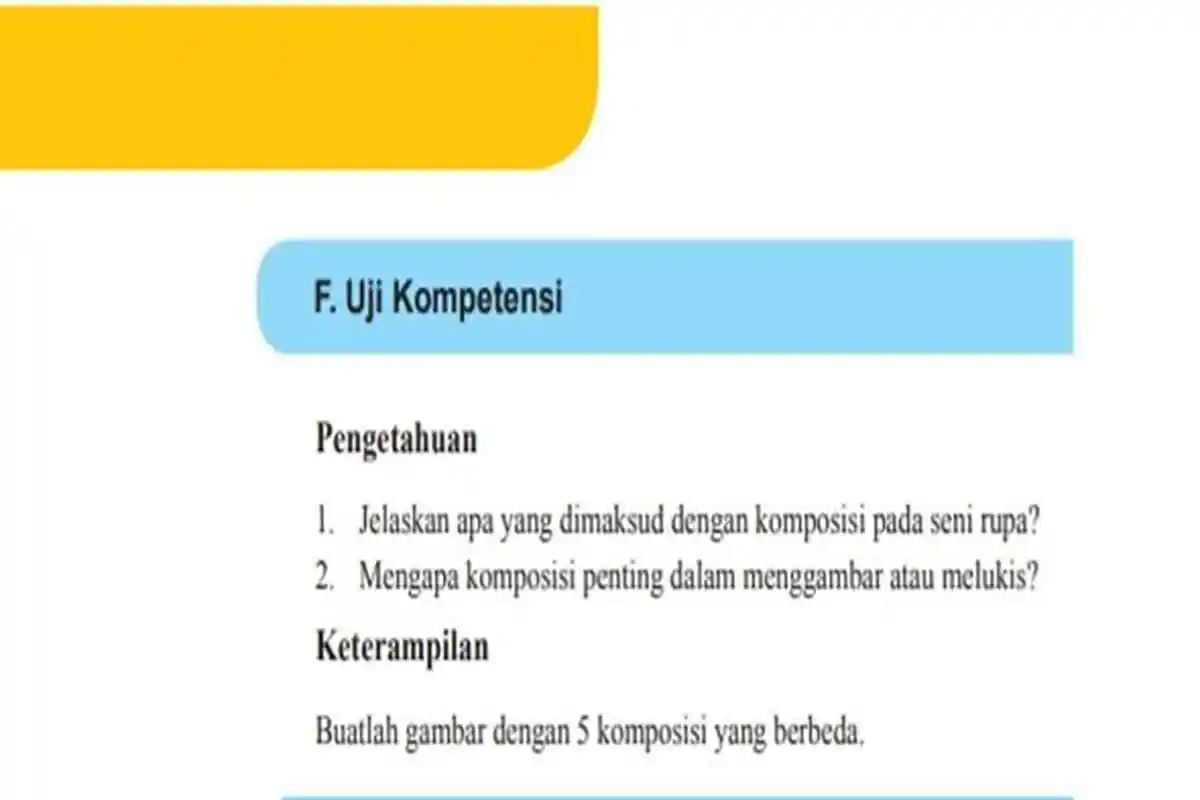 Kunci Jawaban Mapel Seni Budaya Kelas 7 SMP/MTs Halaman 12, Uji Kompetensi Bab 1 Kurikulum 2013