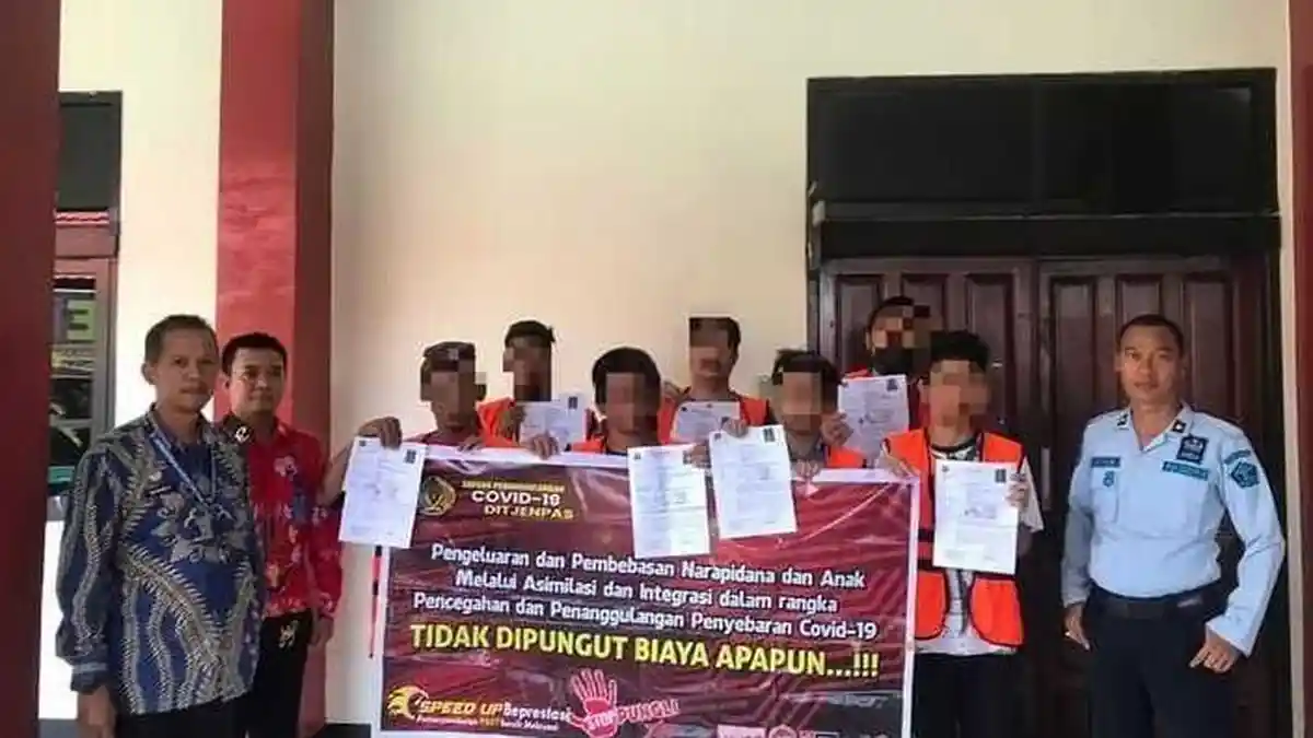 Belasan Warga Binaan Pemasyarakatan Lapas Kelas IIB Sampit Mendapat Program Asimilasi Rumah