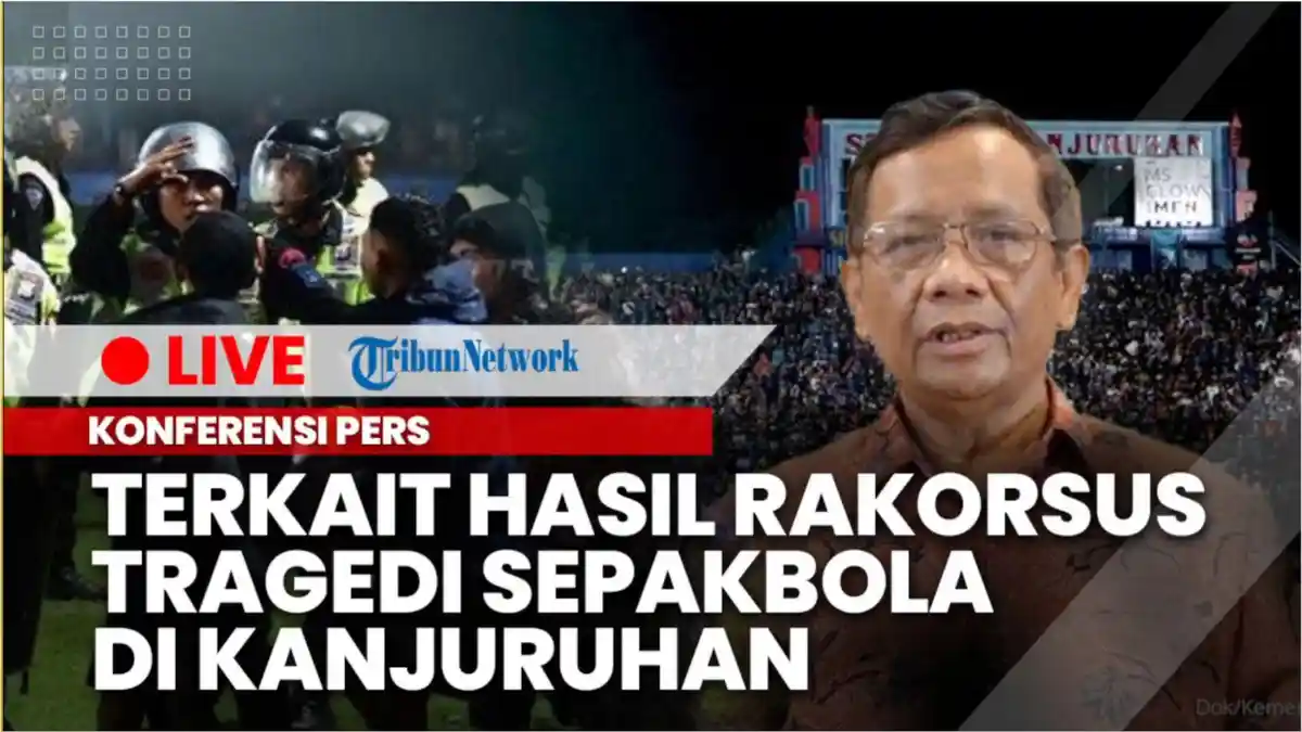 Pascatragedi Kanjuruhan Malang, Mahfud MD Minta Evaluasi Pertandingan Sepakbola di Indonesia