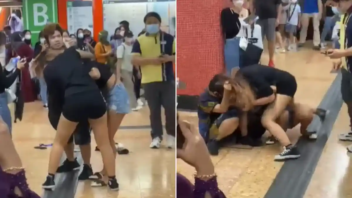 Diduga Masalah Asmara, Dua TKW Indonesia Berkelahi di Stasiun Hong Kong, Videonya Viral: Bikin Malu!
