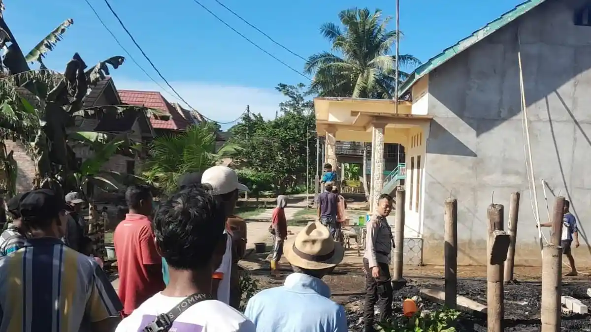 Rumah Panggung di Lubuk Keliat Ogan Ilir Hangus Terbakar, Diduga Korsleting Listrik