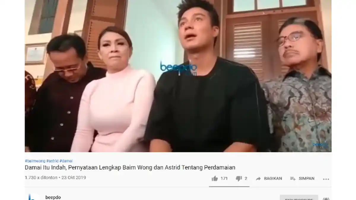 Gugatan Rp 2 Miliar Berakhir Damai, Baim Wong dan Astrid Beberkan Alasannya, Ada Uang Ganti Rugi?