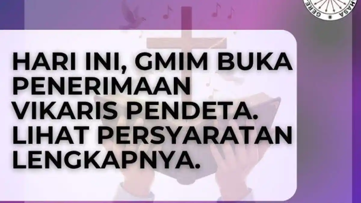 Link Pendaftaran Vikaris Pendeta GMIM, Lengkap dengan Persyaratannya