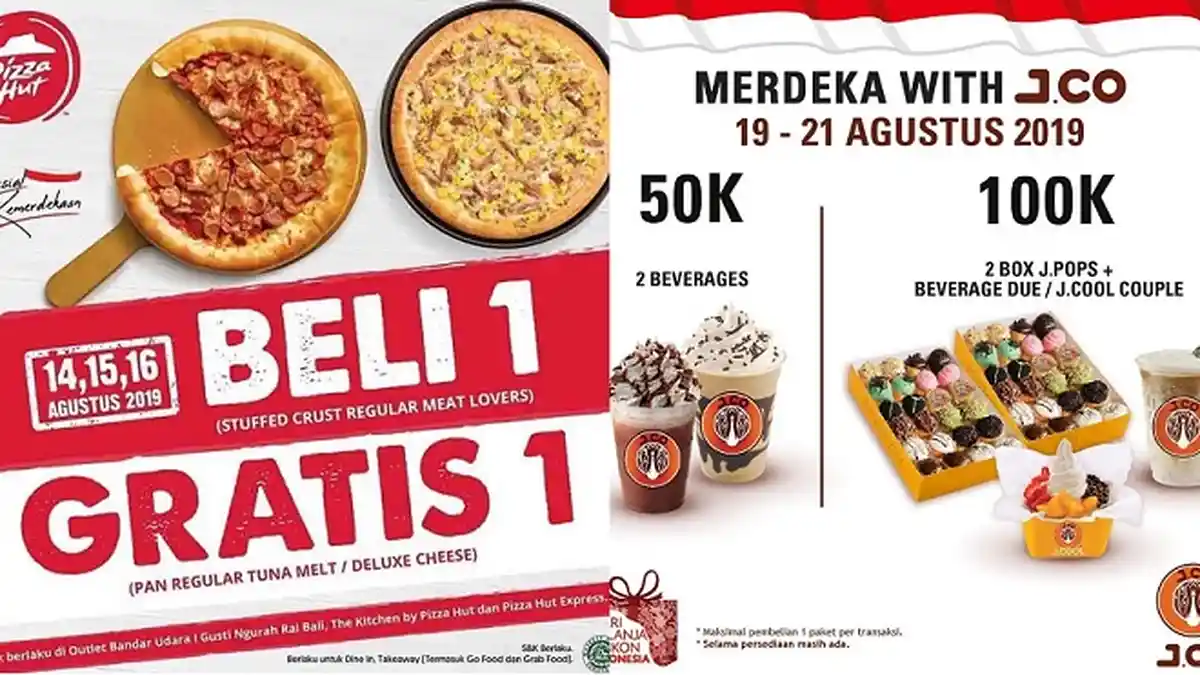 Selain Pizza Hut, Ini Daftar Lengkap Promo Kemerdekaan HUT RI: Mcd, Burger King, JCO, Baskin Robbins