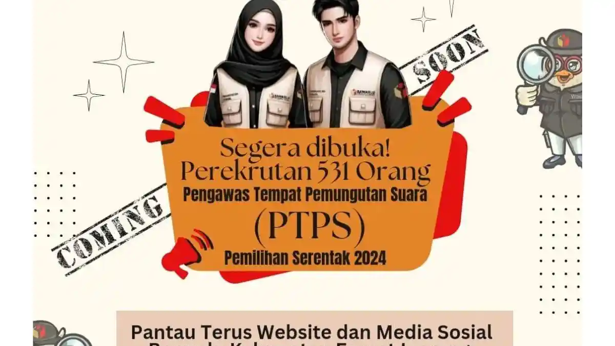 Jadwal Pendaftaran PTPS yang Digelar Bawaslu Empat Lawang, Rekrut 531 Orang Untuk Pilkada 2024