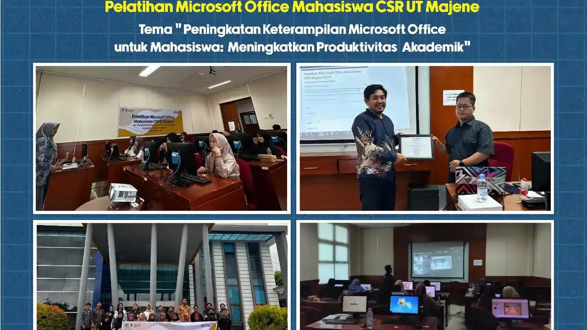 Wujudkan Generasi Muda Kompeten dan Siap Kerja, UT Majene Gelar Pelatihan Microsoft Office