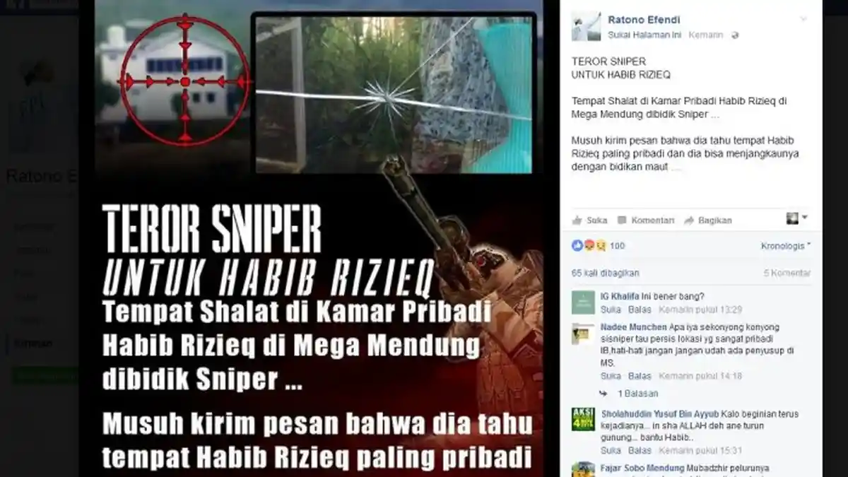 Beredar Kabar Kamar Pribadi Habib Rizieq Ditembak Sniper, Begini Kondisinya Kini