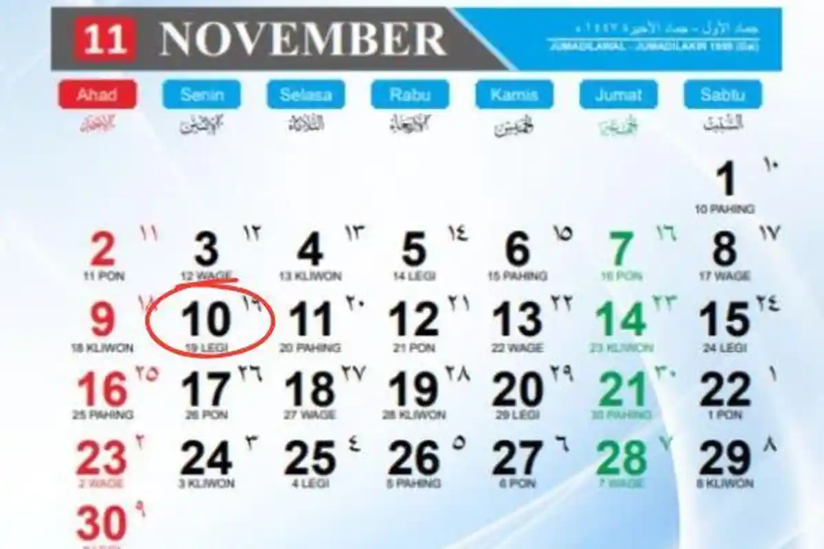 10 November Bukan Libur Nasional? Ini Alasannya dan Jadwal Long Weekend Kalender 2025!