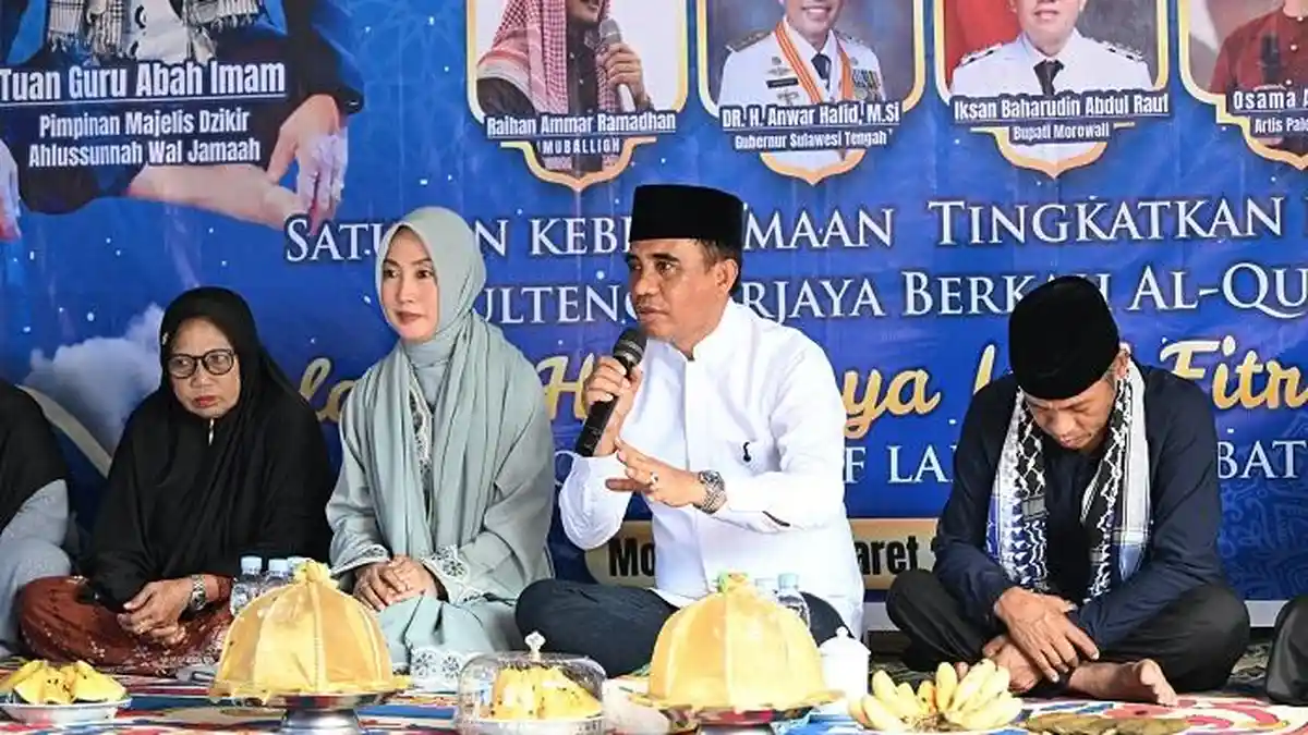 Halal Bi Halal di Morut, Gubernur Sulteng Ajak Warga Berteman Dengan Al-Qur'an