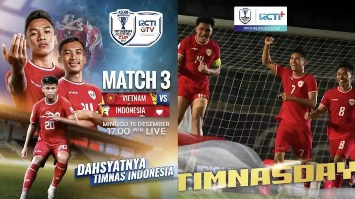 Live RCTI, Gratis! Link Streaming TV Online Timnas Indonesia vs Vietnam Jam 20.00 WIB Sesaat Lagi!