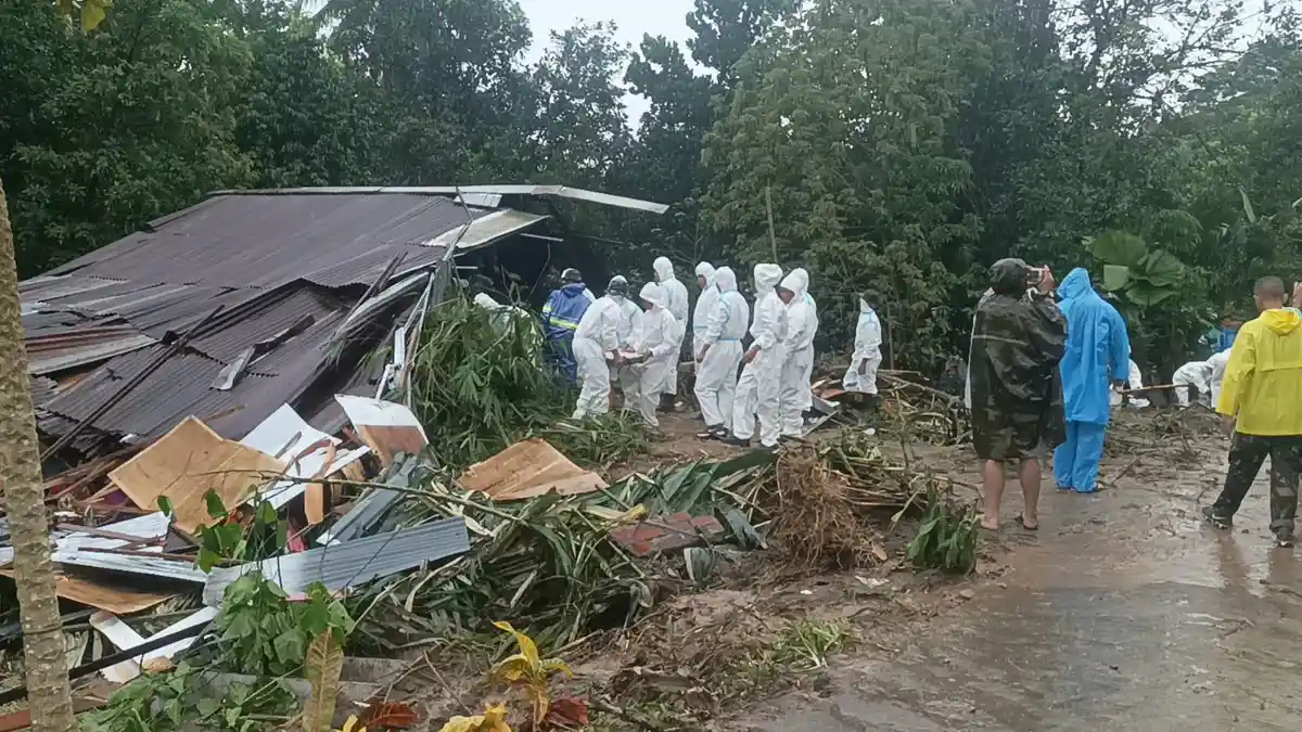 2 Orang Tewas dan 2 Lainnya Masih Hilang, Longsor di Kairagi Weru Manado Sulawesi Utara