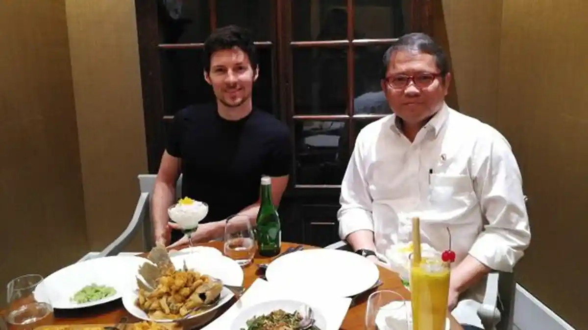 CEO Telegram Datang ke Indonesia Disuguhi Makan Siang Sederhana Nan Nikmat