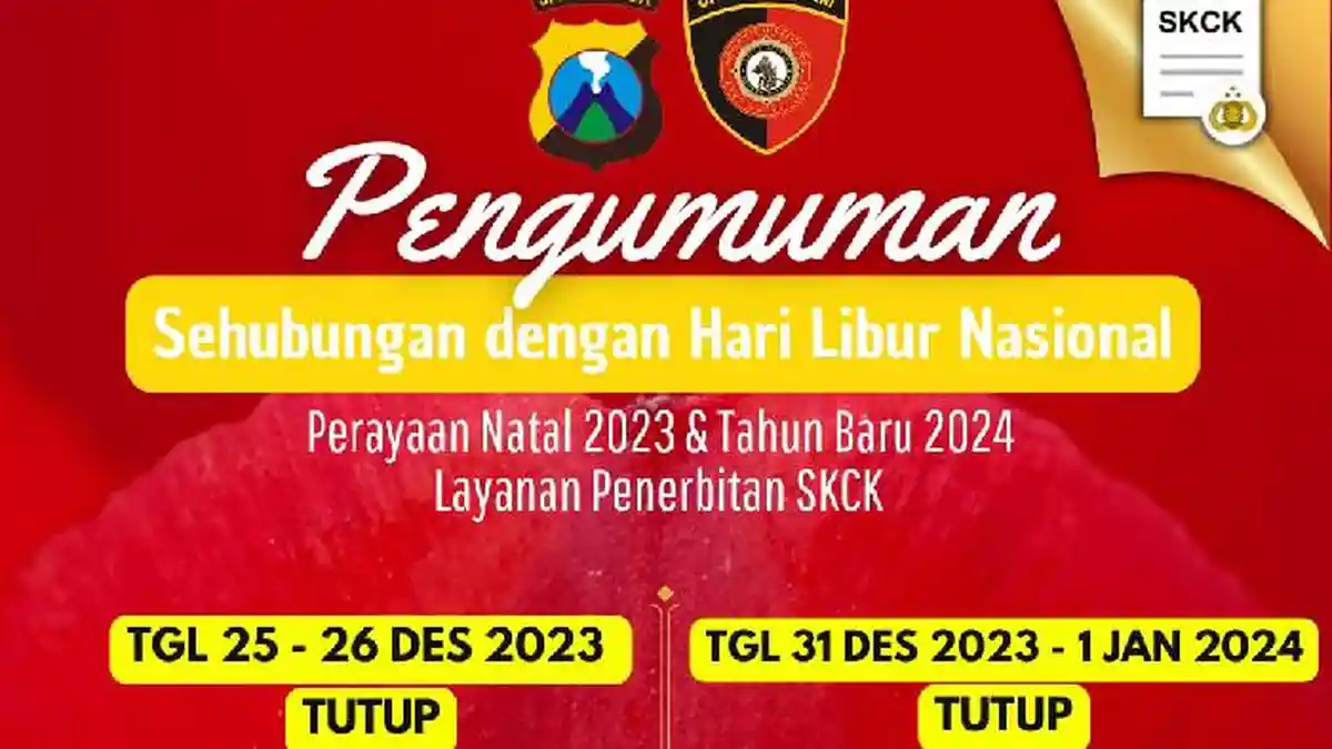 Layanan SKCK Polres Sumenep Tutup Selama Libur Natal dan Tahun Baru, Kapan Buka Kembali?