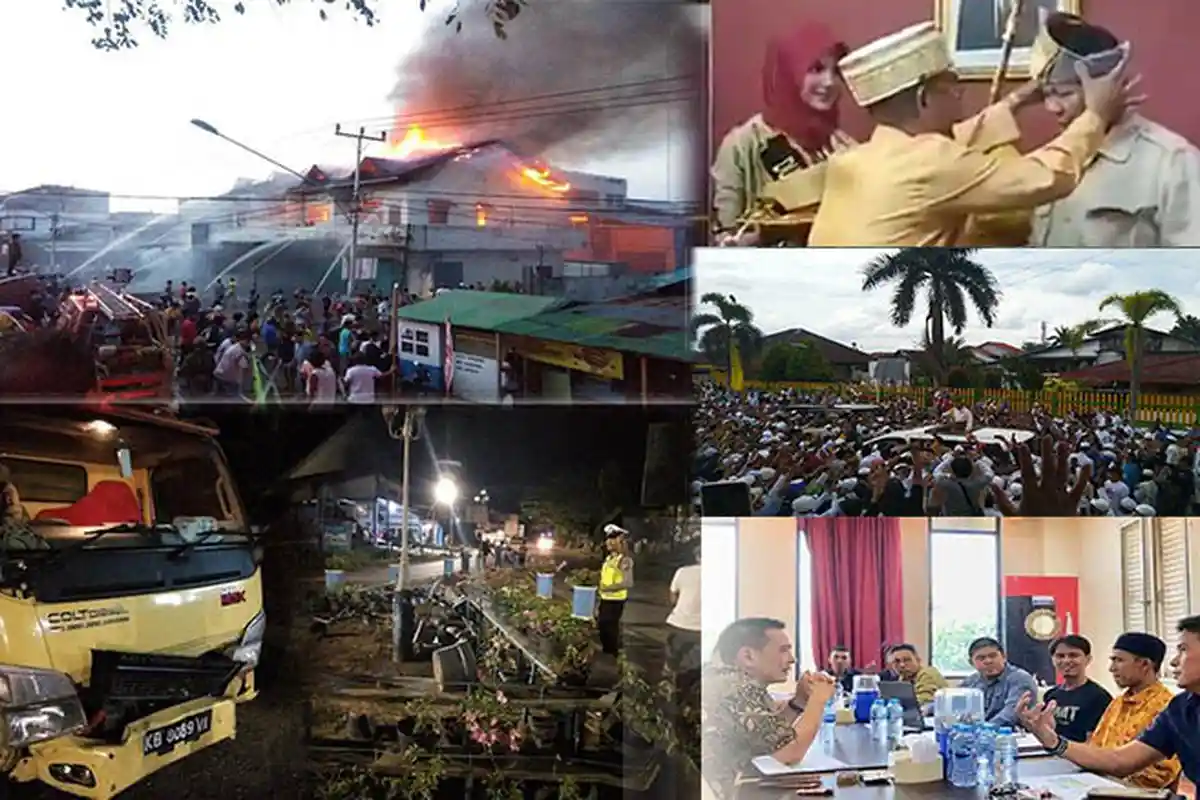 Kalbar 24 Jam - Sultan Pontianak Dukung Prabowo, Sopir Truk Hantam Tugu PKK, Kebakaran di Jeruju