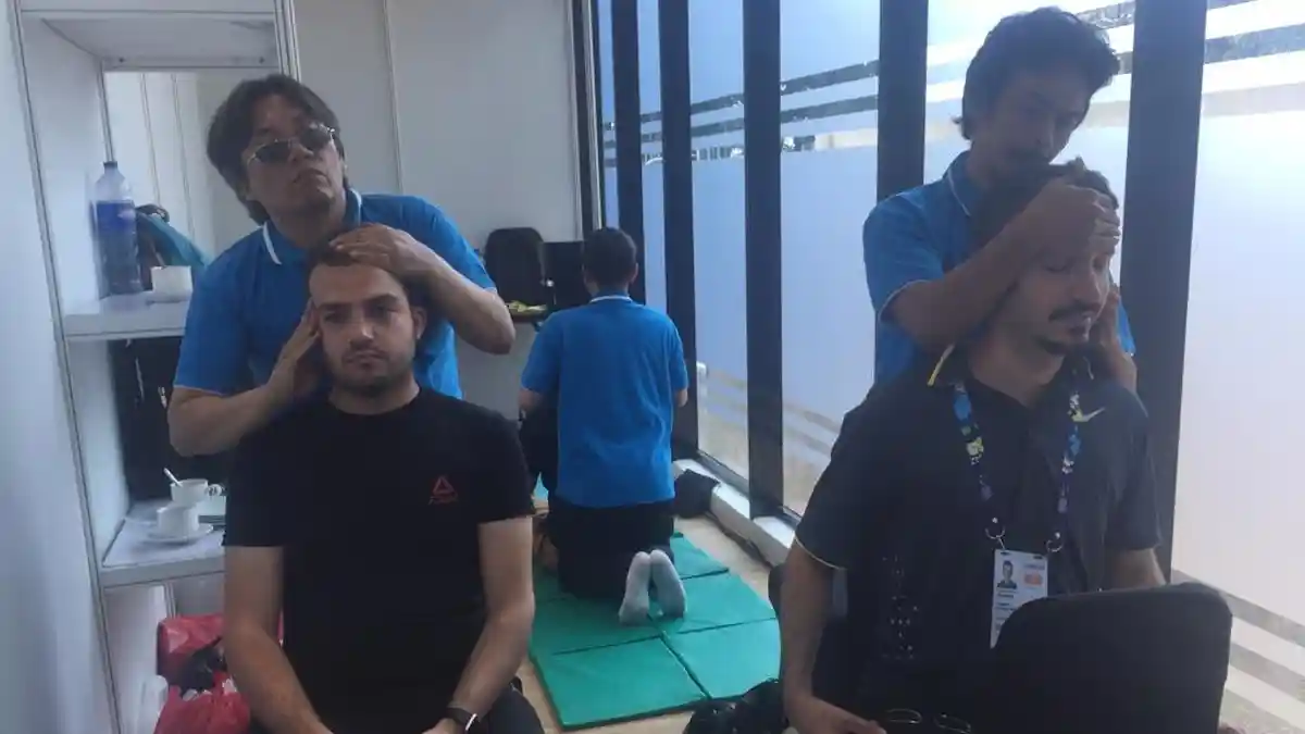 Pijat ThisAble Manjakan Jurnalis Asian Para Games 2018