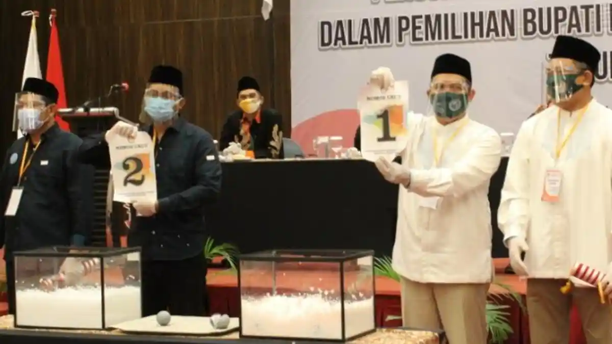 Pengundian Nomor Urut Paslon Pilkada Sidoarjo Sudah Dilakukan, ini Hasilnya