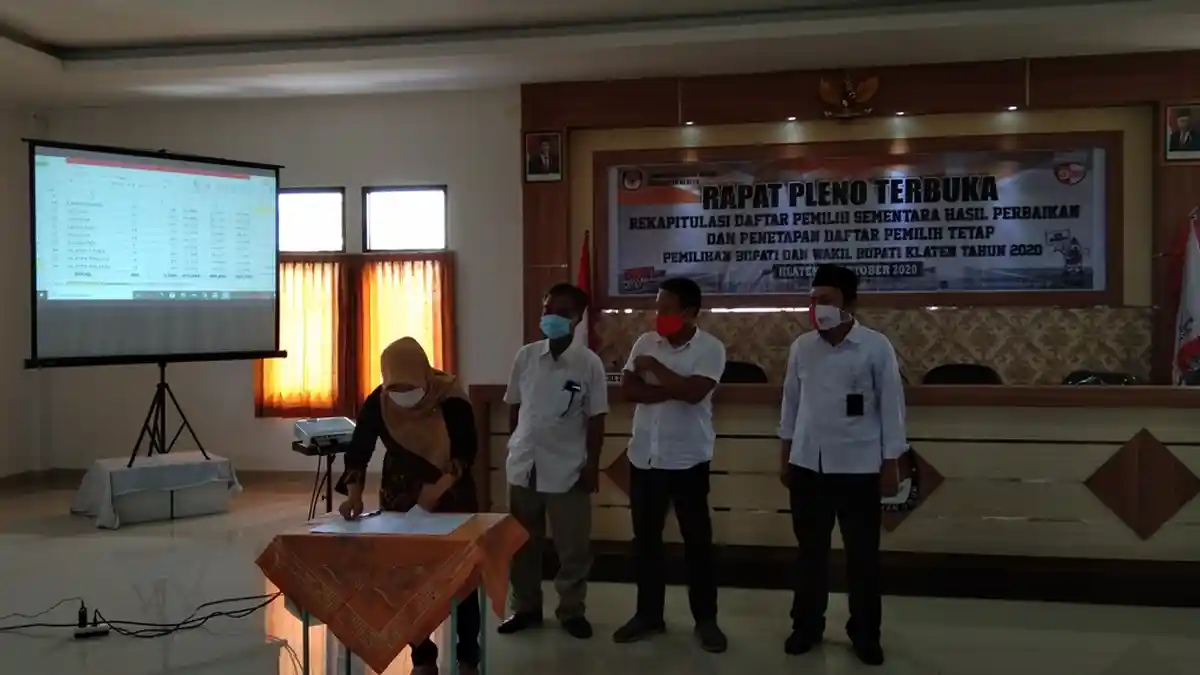 KPU Klaten Targetkan Partisipasi Pemilih Pilkada 2020 di Atas 70 Persen