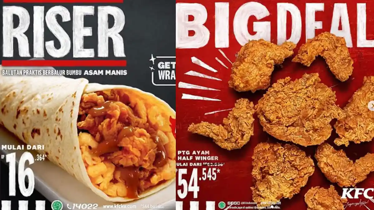 Daftar Promo KFC Februari 2021, ada Promo Big Deal Rp 54.545 Hingga Menu Baru Riser dan Menu Lainnya