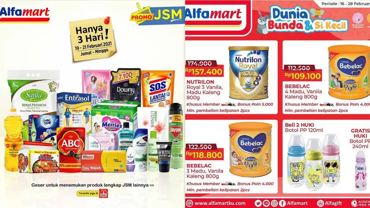 Promo Alfamart Hari Ini 21 Februari 2021 Diskon Kebutuhan Dapur Susu Sampo Deterjen Diapers Rp53.900