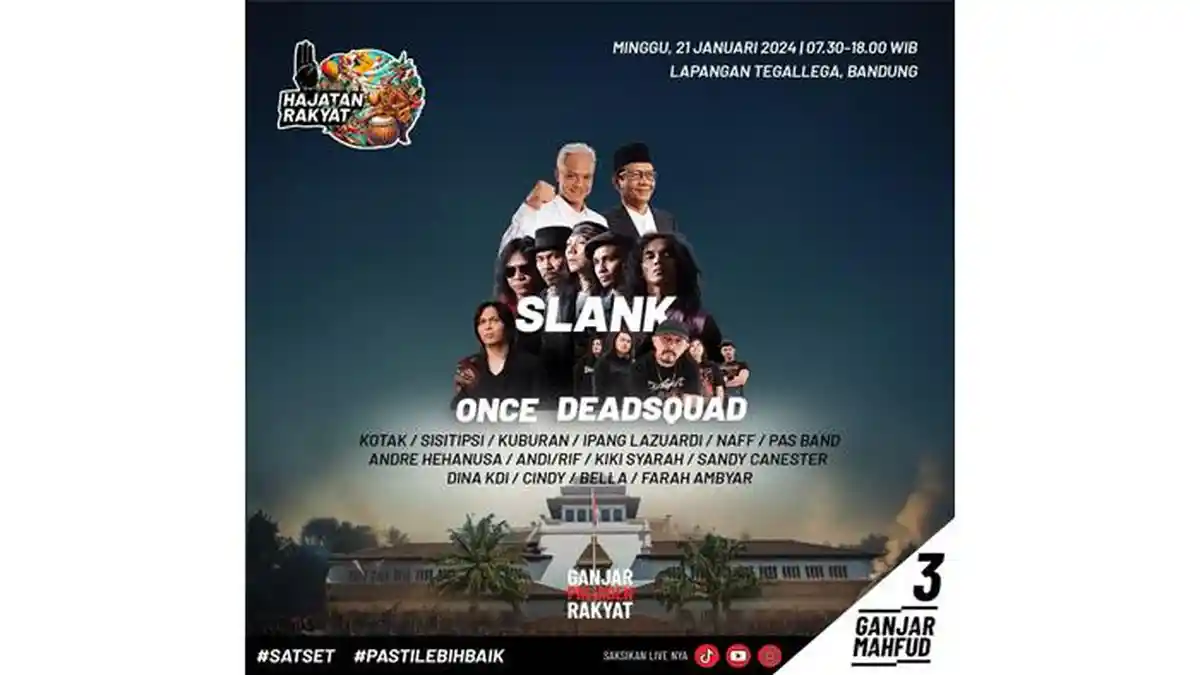 Kampanye Akbar Ganjar-Mahfud akan Digelar di Bandung Besok, Dimulai Senam Sehat
