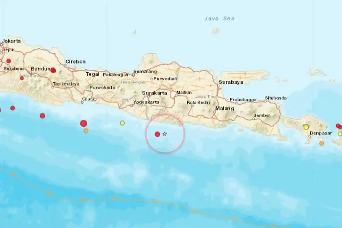 Terkini! Gempa Bumi M 3,1 Guncang Selatan Jawa, BMKG Sebut Hanya Kedalaman 30 Km