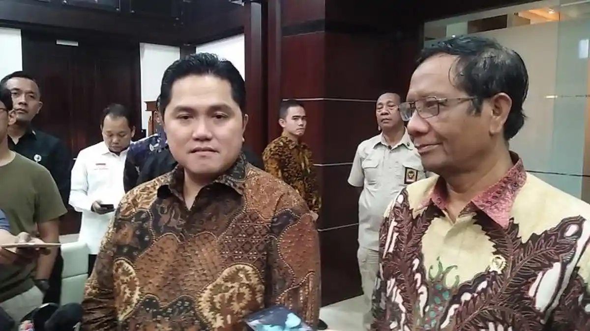 Mahfud MD Diskusi dengan Erick Tohir Sampai Jam 10 Malam Bahas Ini