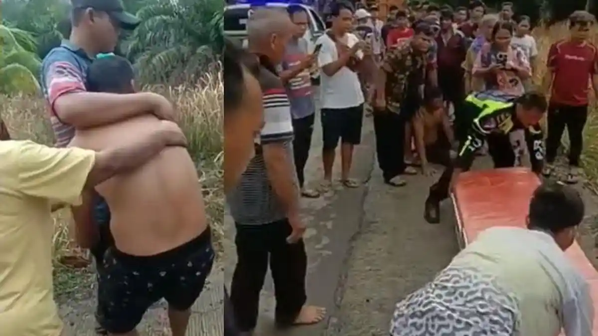 Romenta Hutagaol dan 2 Anaknya Tewas Dihantam Dump Truck di Tanjabbar Jambi