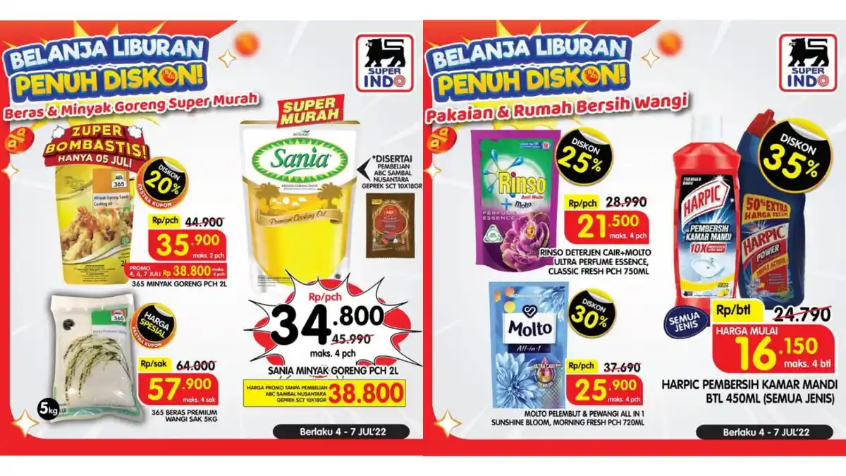 BANJIR DISKON! Promo Superindo 6-7 Juli 2022, Minyak Goreng Sania Rp 34.800