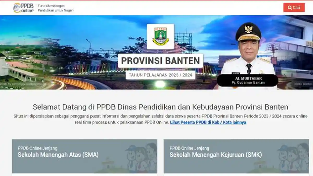 PPDB Banten 2023 Jenjang SMA SMK: Kuota, Jadwal, Syarat, Cara Daftar di Link ppdb.bantenprov.go.id