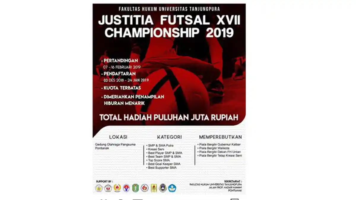 Berikut Jadwal Turnamen Justitia Futsal Hari Ini