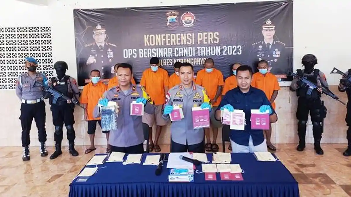 Satnarkoba Polres Karanganyar Sita 5 Gram Sabu, Ribuan Obat Daftar G dan Tembakau Sintetis