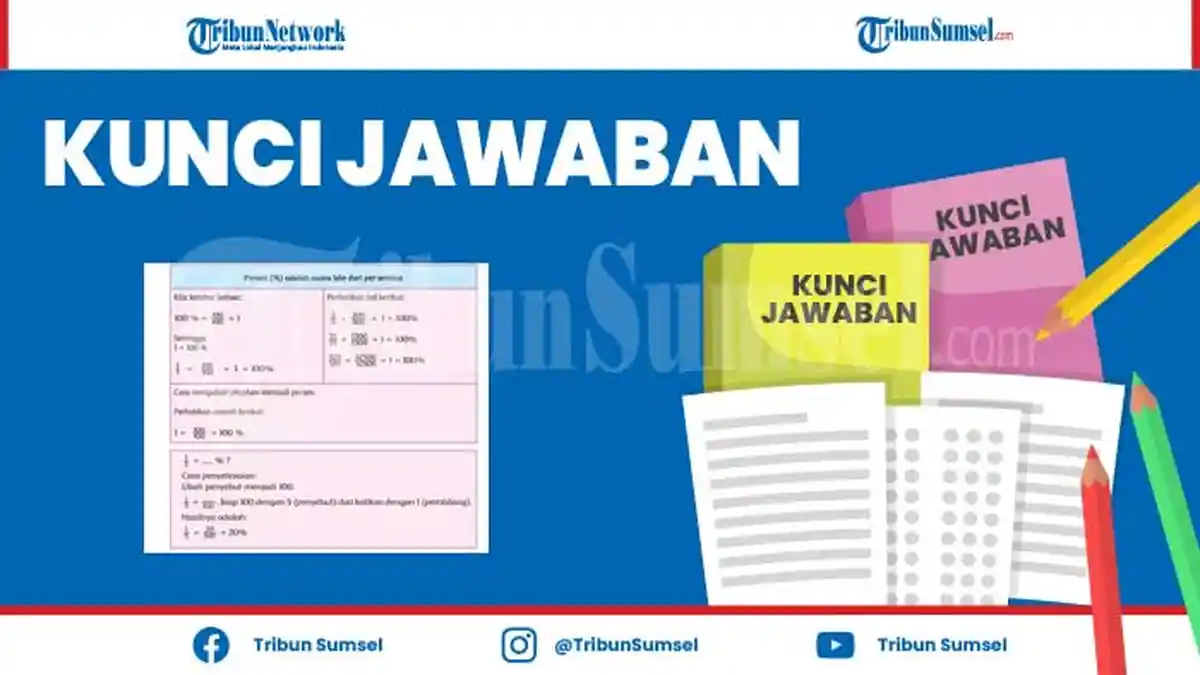 Ubah Pecahan Menjadi Persen, Kunci Jawaban Tema 2 Kelas 4 SD Halaman 128 Subtema 3 Pembelajaran 5